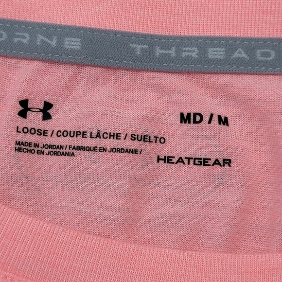 Pink Under Armour HEATGEAR Soft Lightweight  t-shirt Size M - Picture 5 of 7